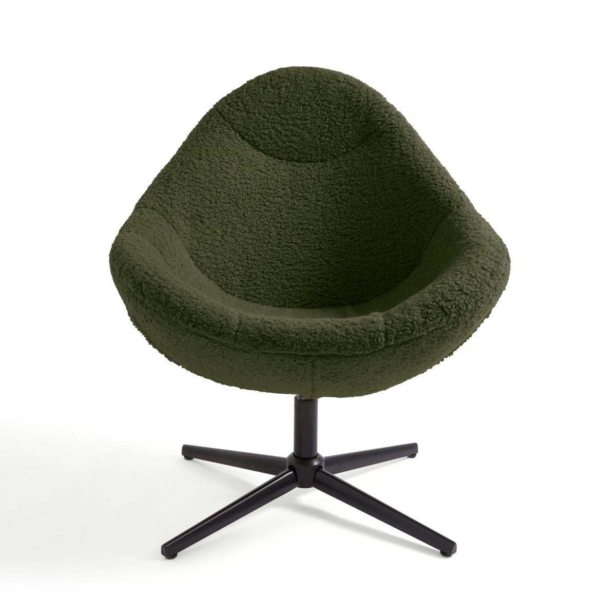 Cocoon Swivel Sherpa Egg Chair Olive (Green) – image 5