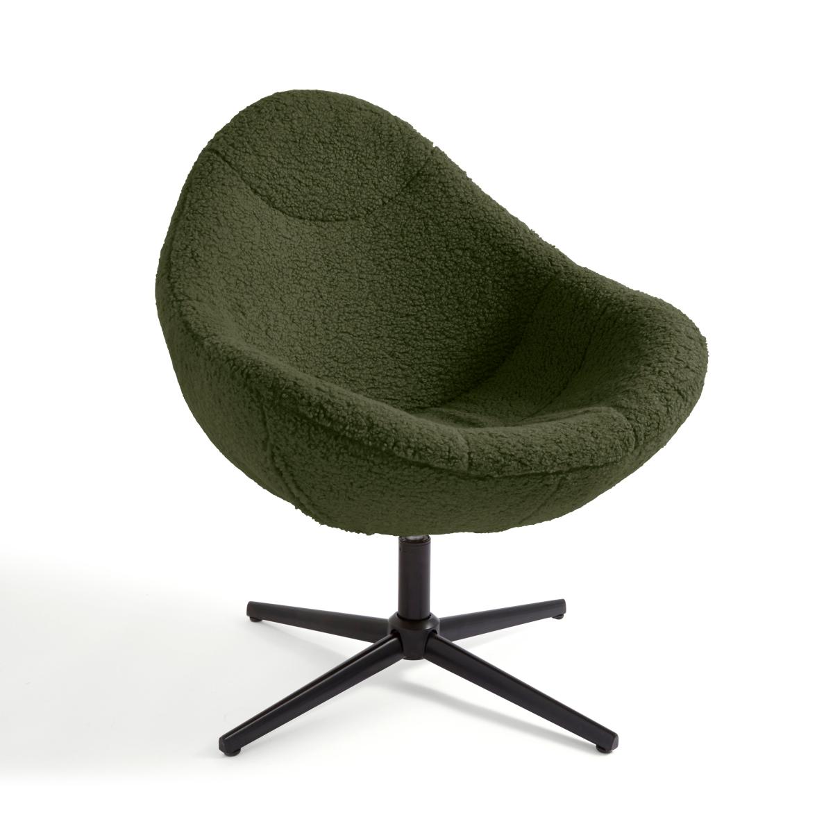 Cocoon Swivel Sherpa Egg Chair Olive (Green) – image 6