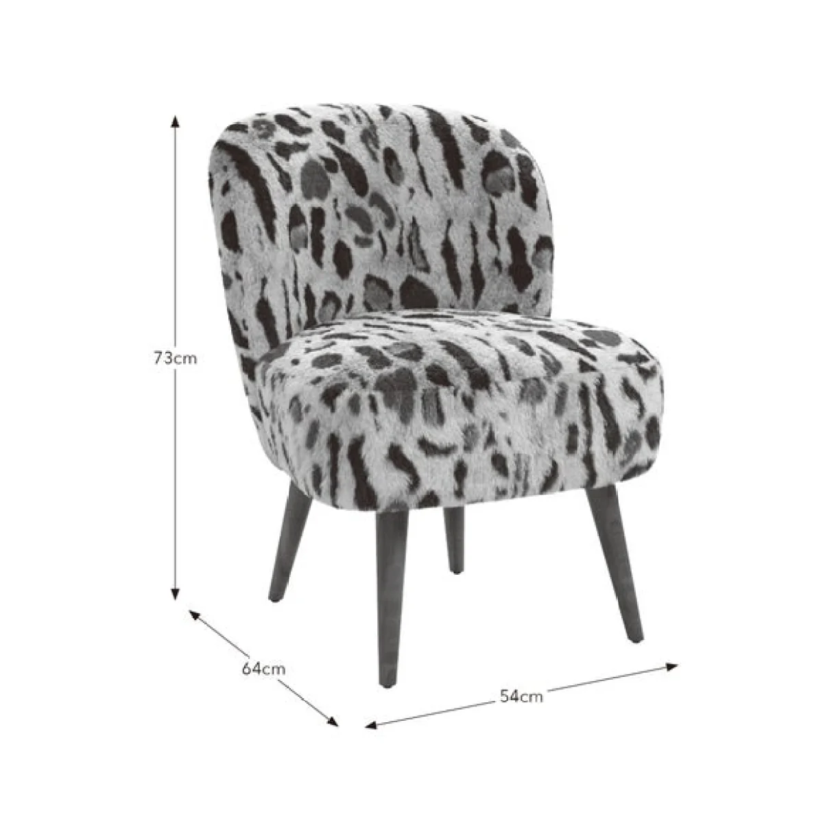 Elsie Leopard Brights Faux Fur Cocktail Chair – image 9