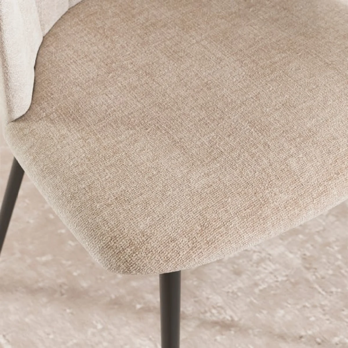 Kendall Dining Chair with Black Legs, Chenille – image 4