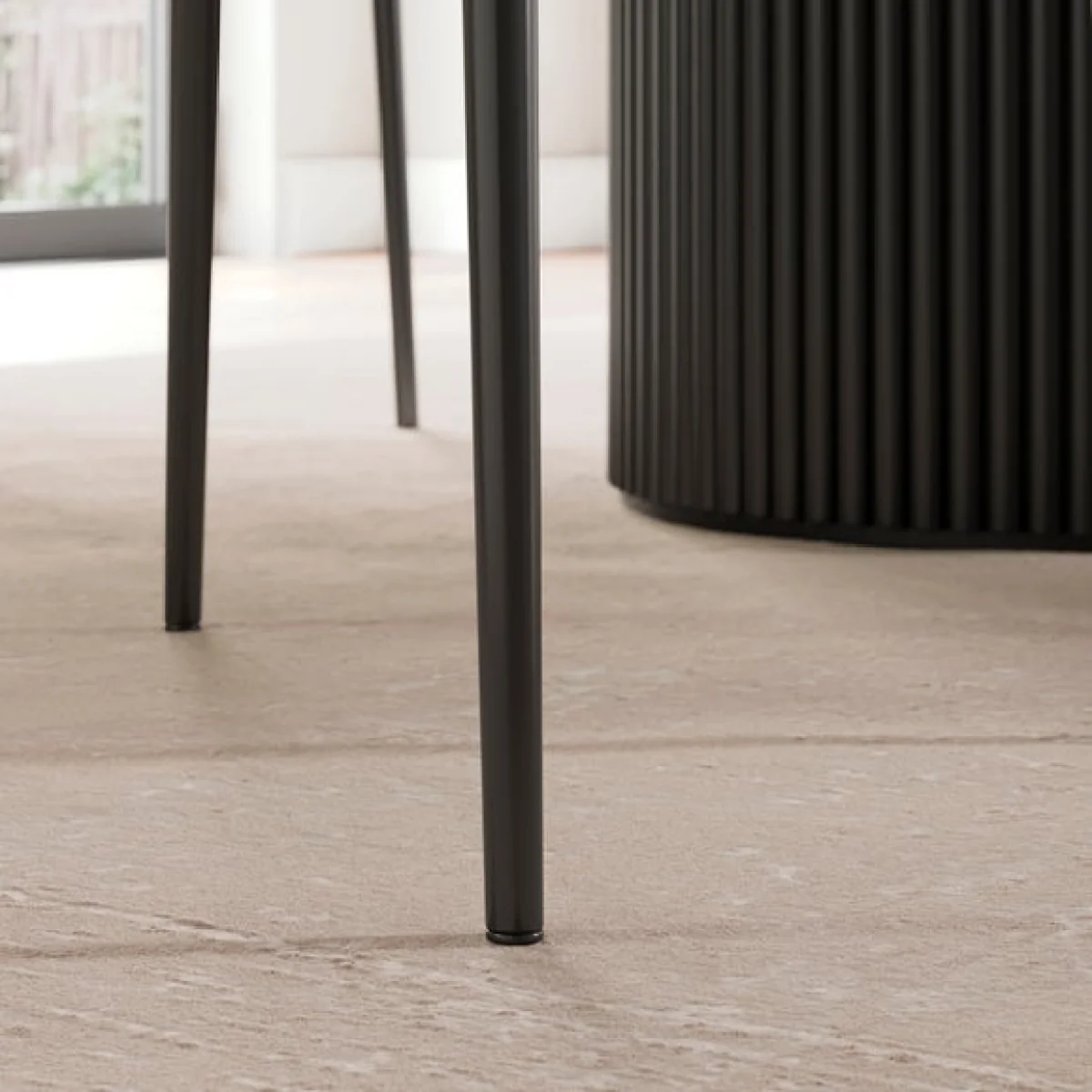 Kendall Dining Chair with Black Legs, Chenille – image 5