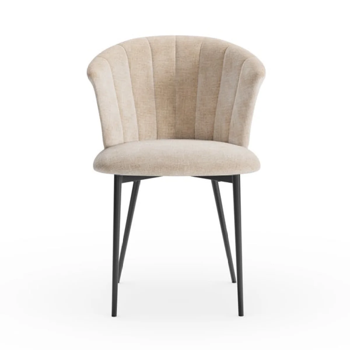 Kendall Dining Chair with Black Legs, Chenille – image 8