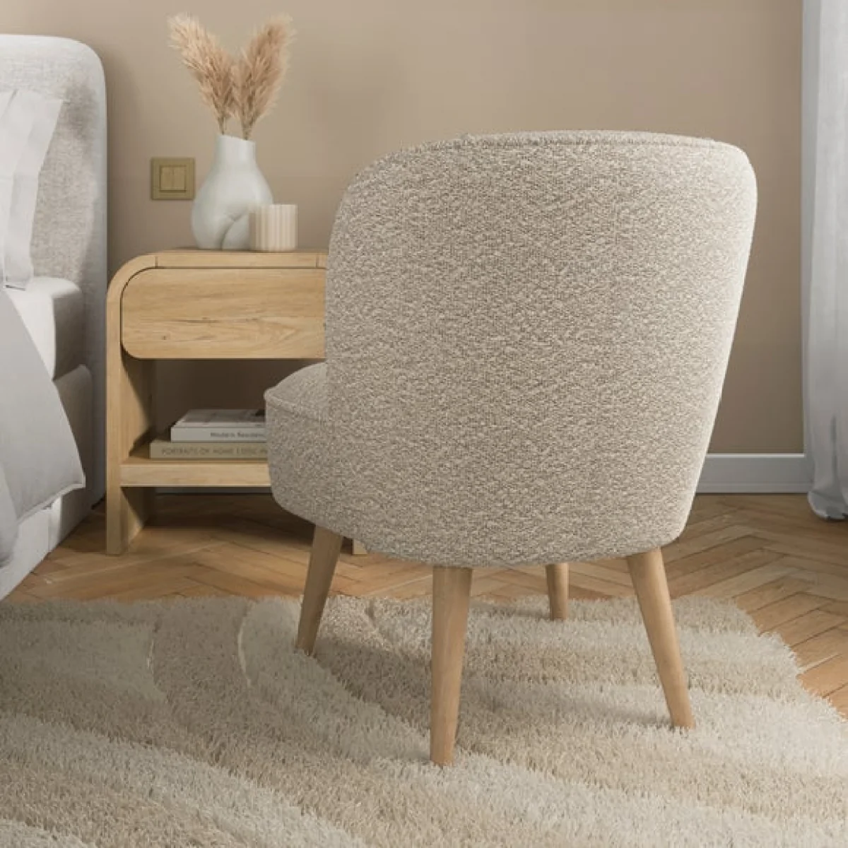 Elsie Tonal Boucle Cocktail Chair – image 2
