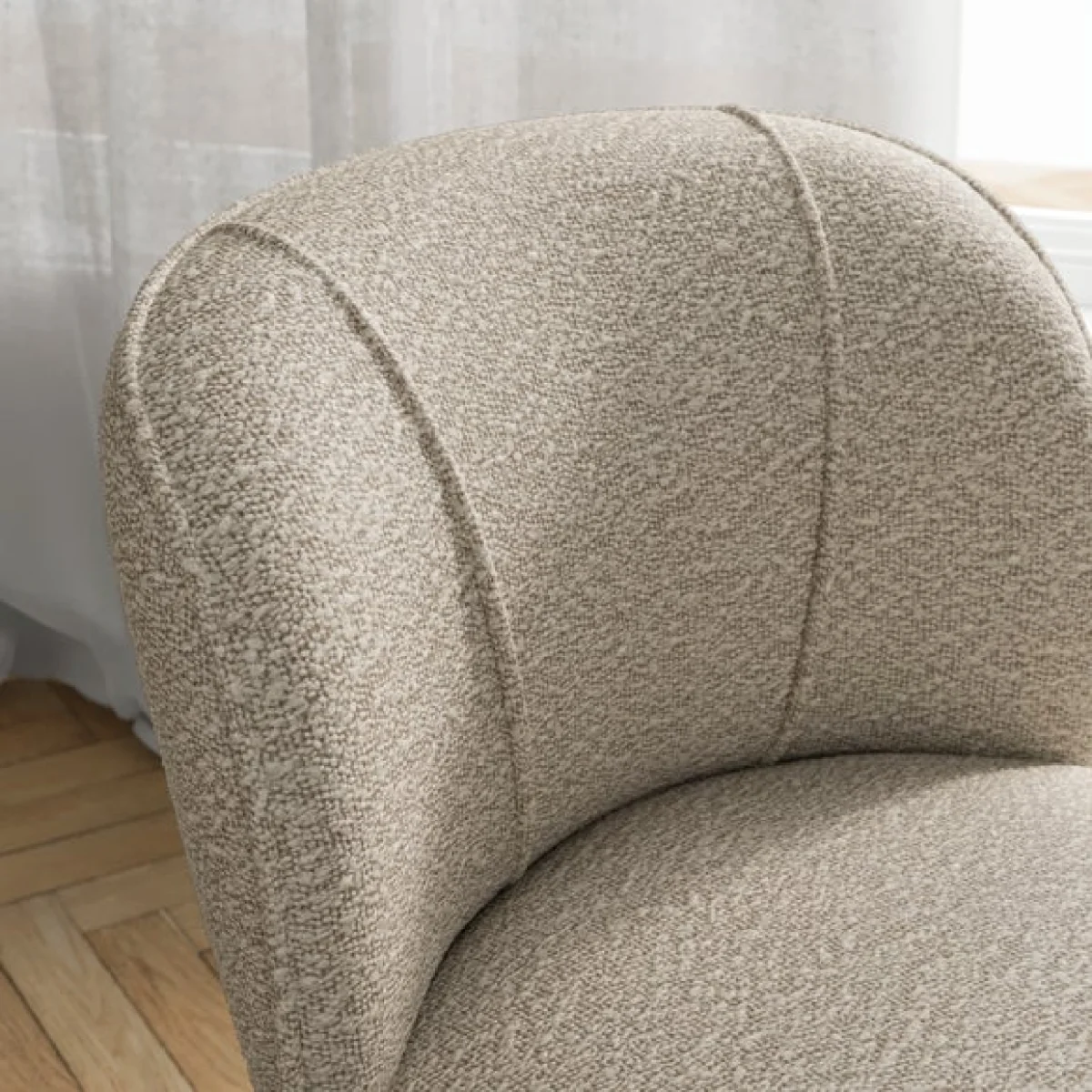 Elsie Tonal Boucle Cocktail Chair – image 4