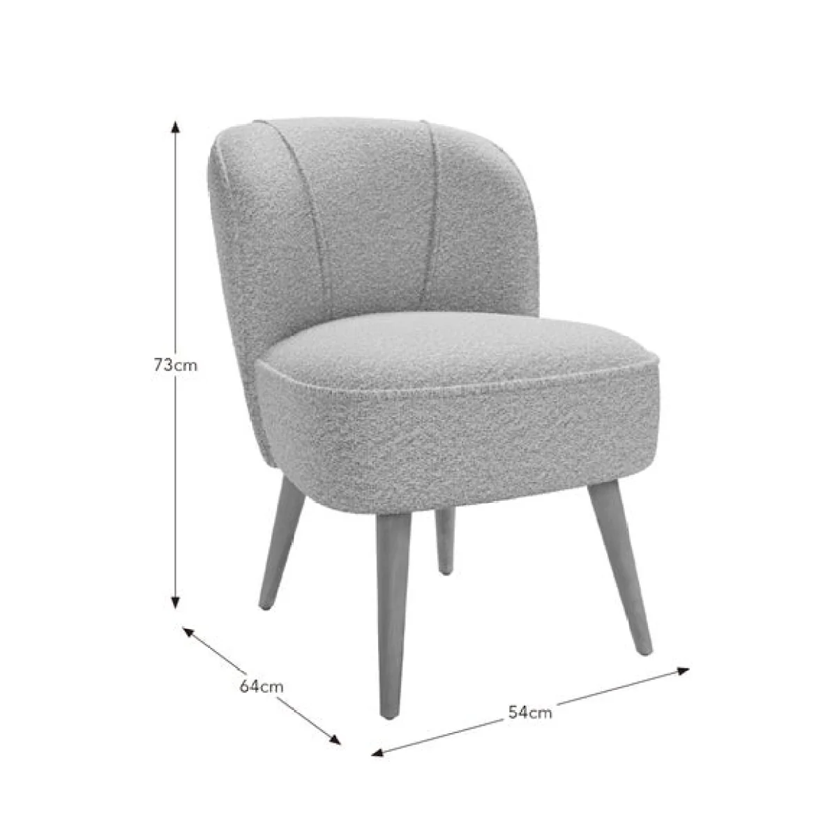 Elsie Tonal Boucle Cocktail Chair – image 9