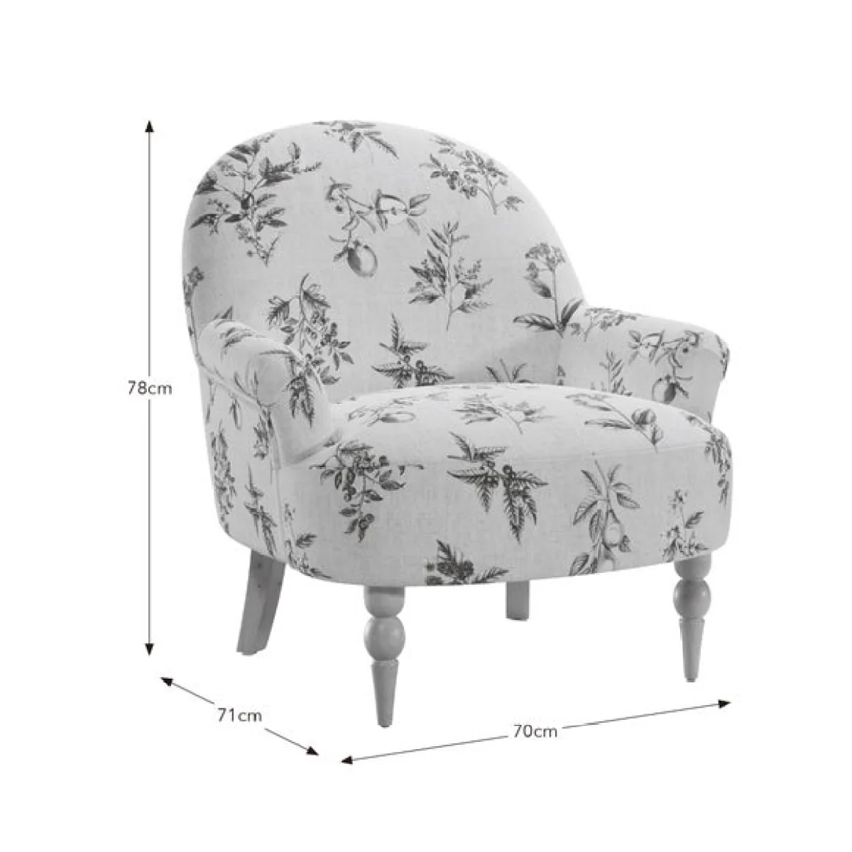 Petit Botanical Orchard Print Occasional Armchair – image 9