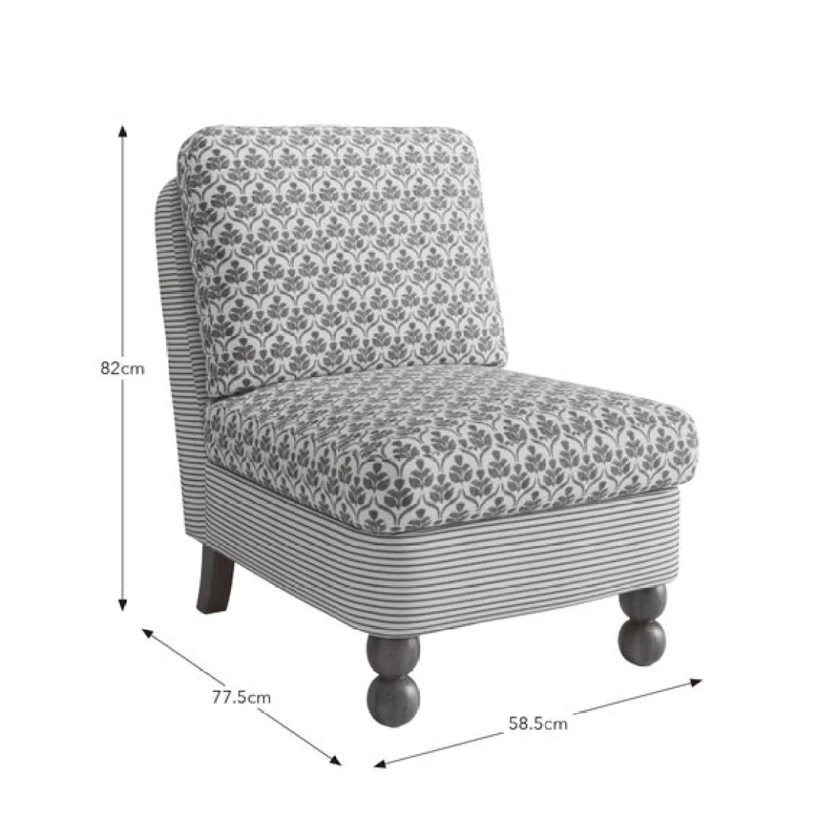 Pip Wood Block Stripe Accent Chair – image 9