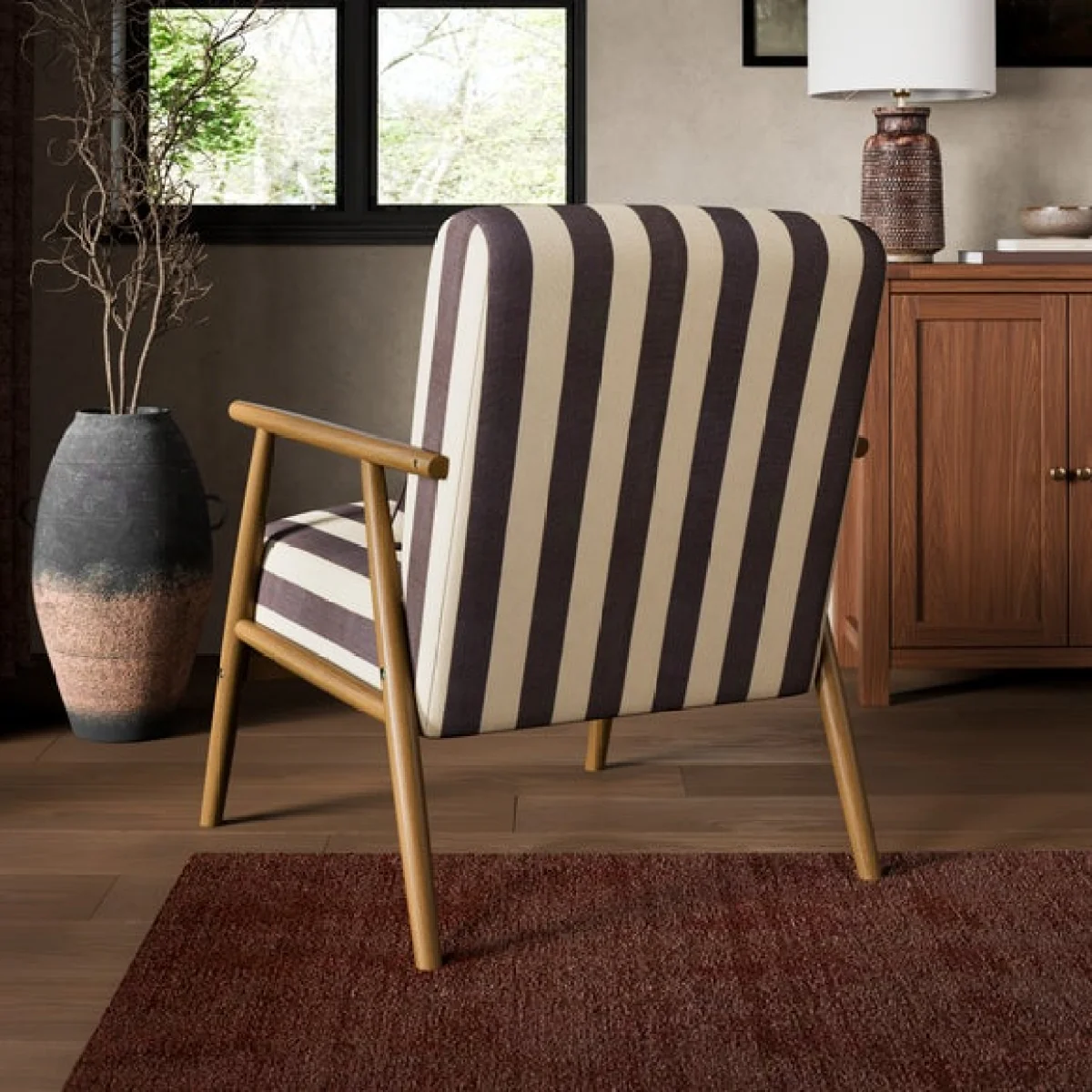 Alpine Woven Stripe Spindle Chair – image 2