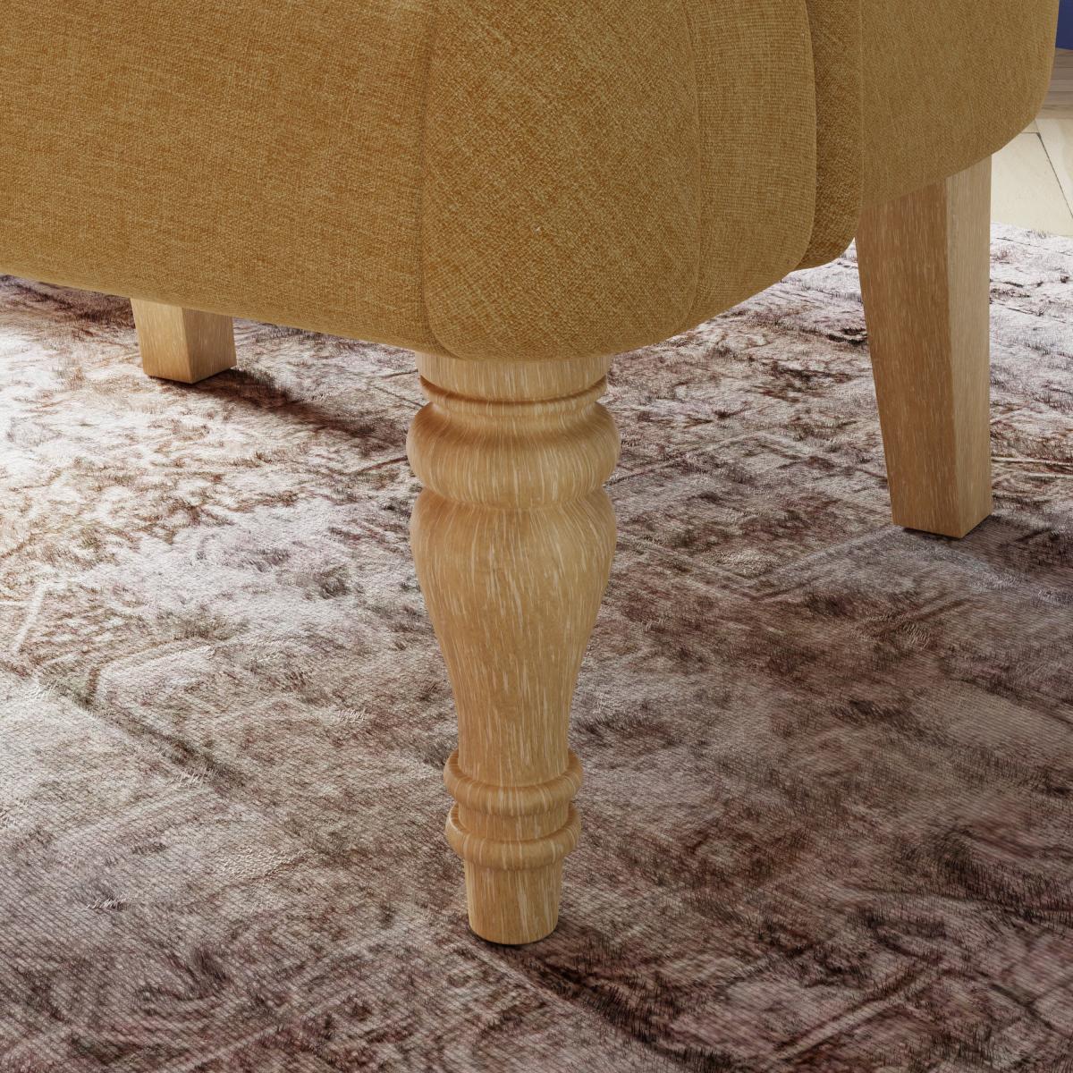 Return - Arianna Button Back Accent Chair, Honey – image 4