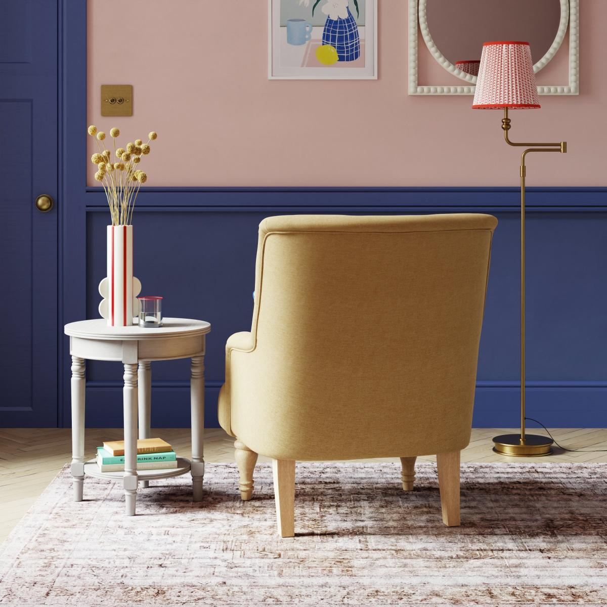 Return - Arianna Button Back Accent Chair, Honey – image 5