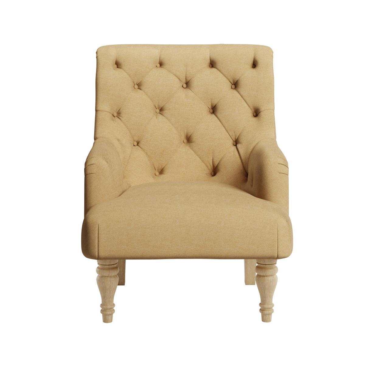 Return - Arianna Button Back Accent Chair, Honey – image 6