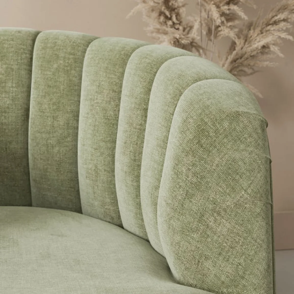 Elena Luxe Chenille Scalloped Swivel Chair – image 3