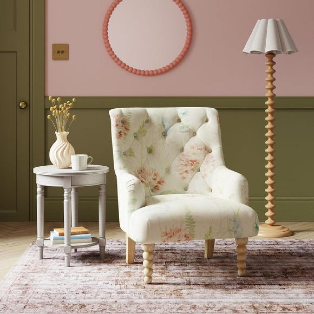 Arianna Flatweave Country Meadow Occasional Armchair – image 1
