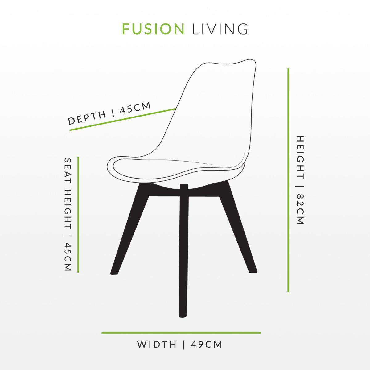 Fusion Living Soho Plastic Dining Chair with Squared Legs – image 8
