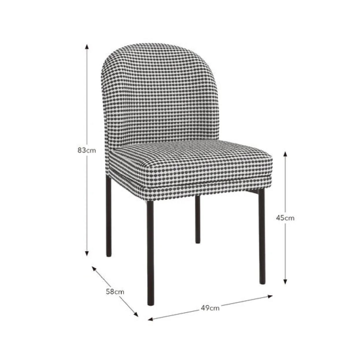Carey Double Upholstered Dining Chair, Bobble Chenille – image 8