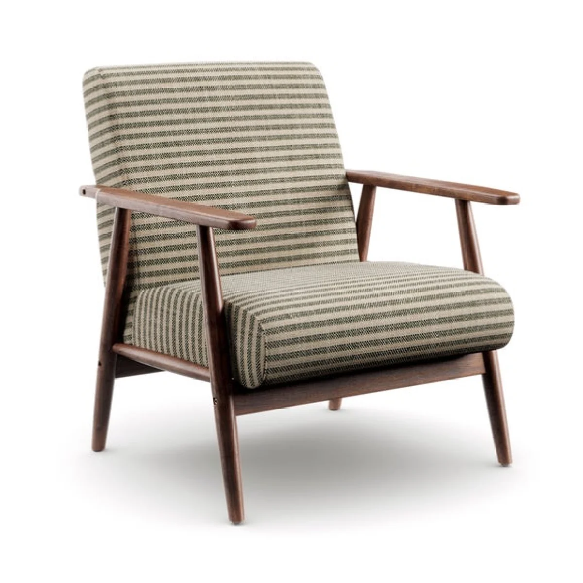 Quinn Textured Stripe Chenille Wooden Arm Accent Chair – image 7