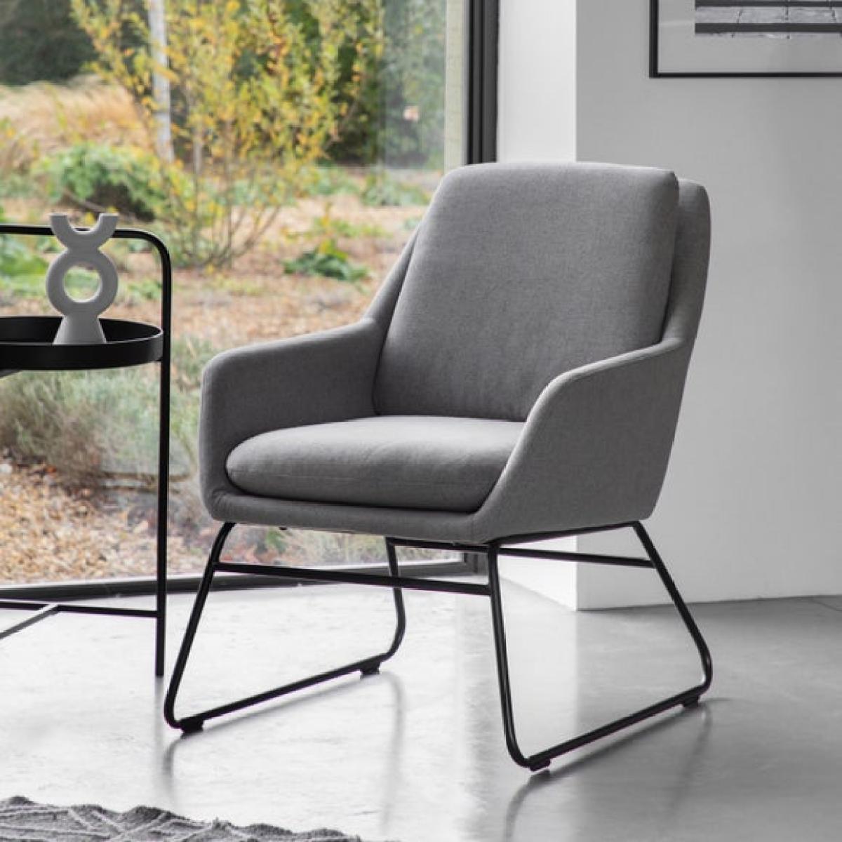 Return - Floris Metal Frame Fabric Accent Chair – image 1
