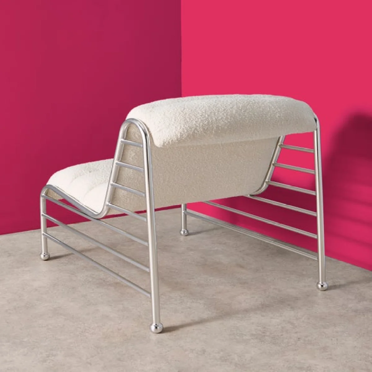 Yinka Ilori Sleeve Metal Ribbed Boucle Occasional Chair – image 2