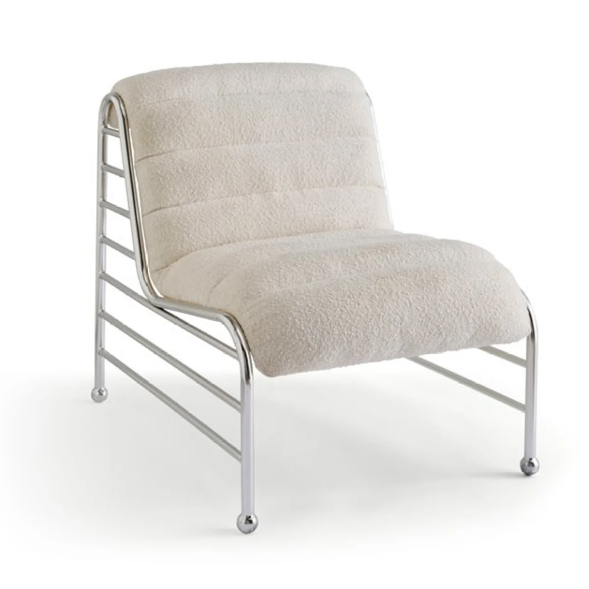 Yinka Ilori Sleeve Metal Ribbed Boucle Occasional Chair – image 7