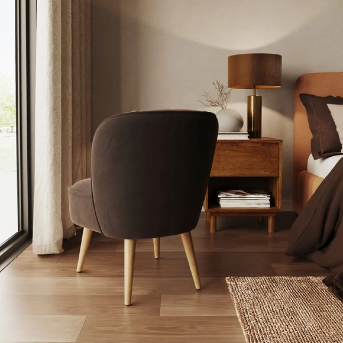 Elsie Velvet Cocktail Chair – image 2