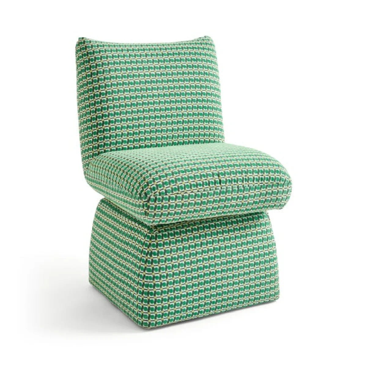 Yinka Ilori Swivel Dining Chair, Sweet Flows Green Fabric – image 8