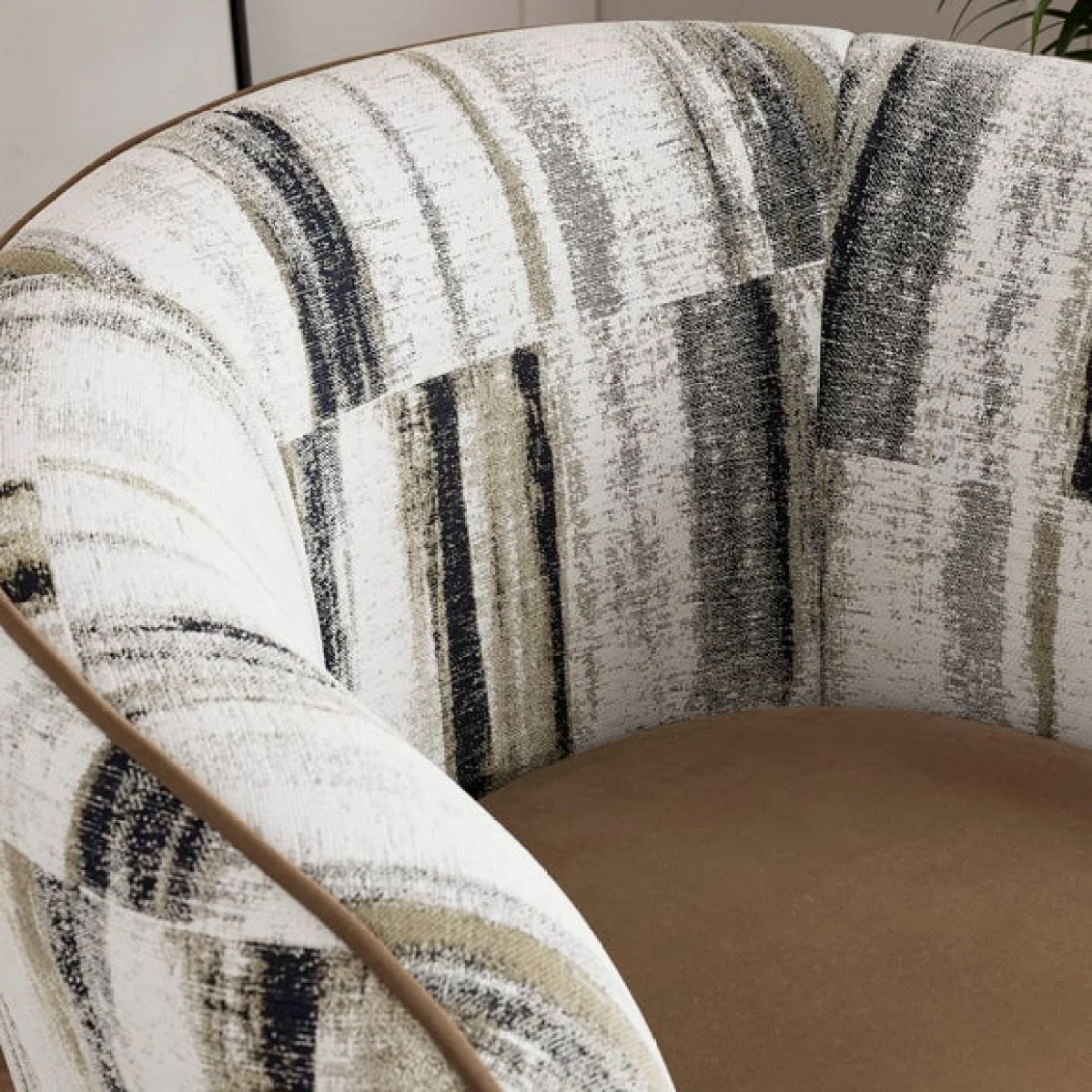 Bella Greyson Print Chenille Cocktail Chair – image 3
