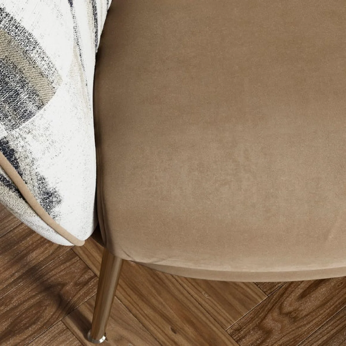 Bella Greyson Print Chenille Cocktail Chair – image 4