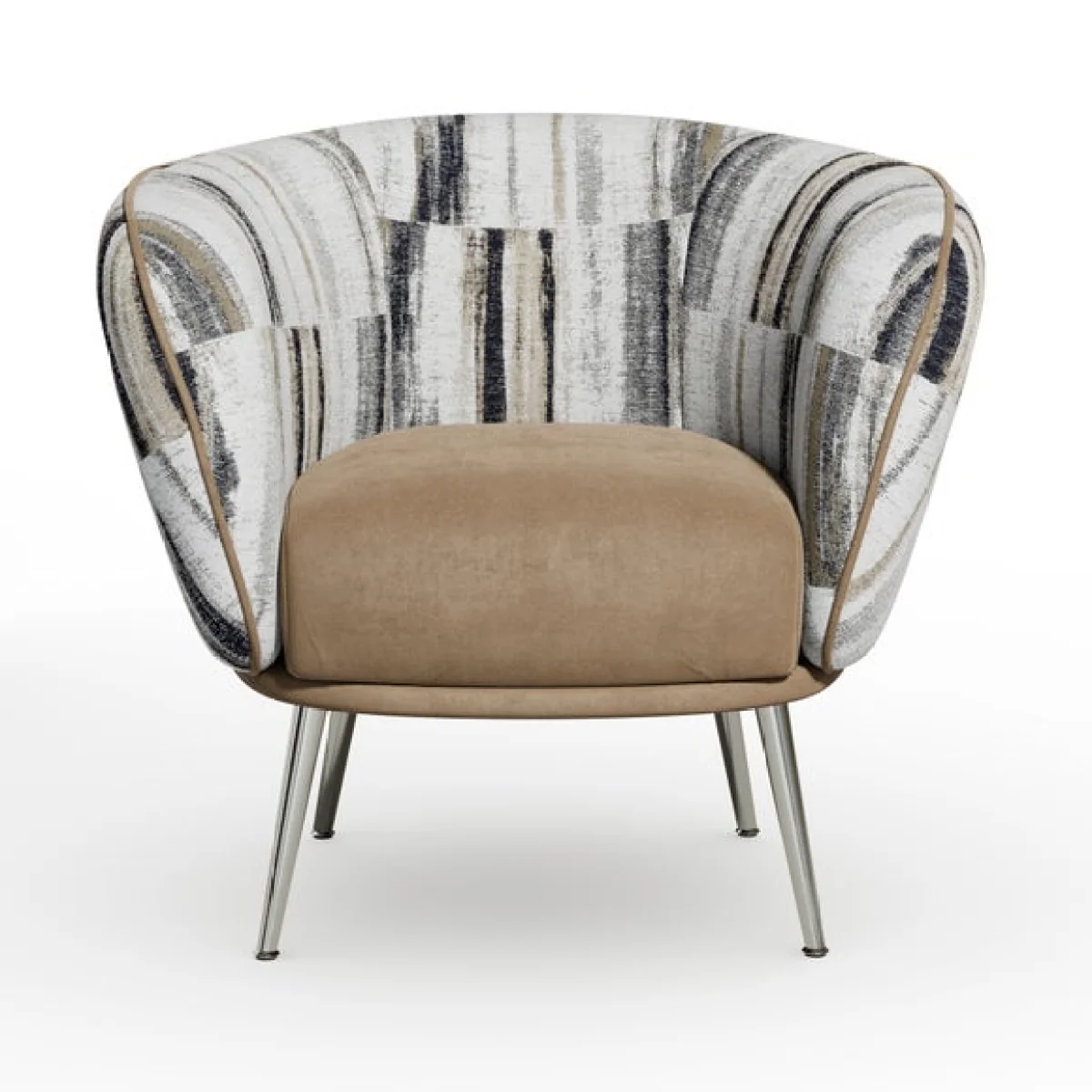 Bella Greyson Print Chenille Cocktail Chair – image 7