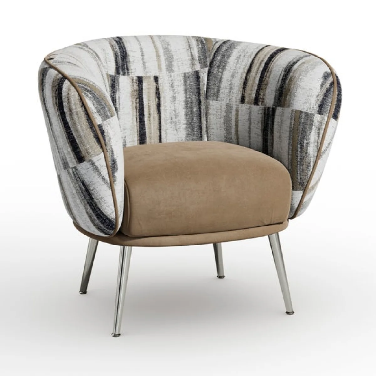 Bella Greyson Print Chenille Cocktail Chair – image 8