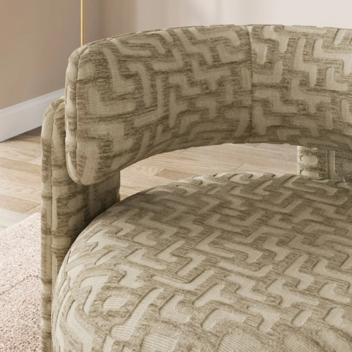 Hailey Chunky Aztec Chenille Accent Chair – image 3