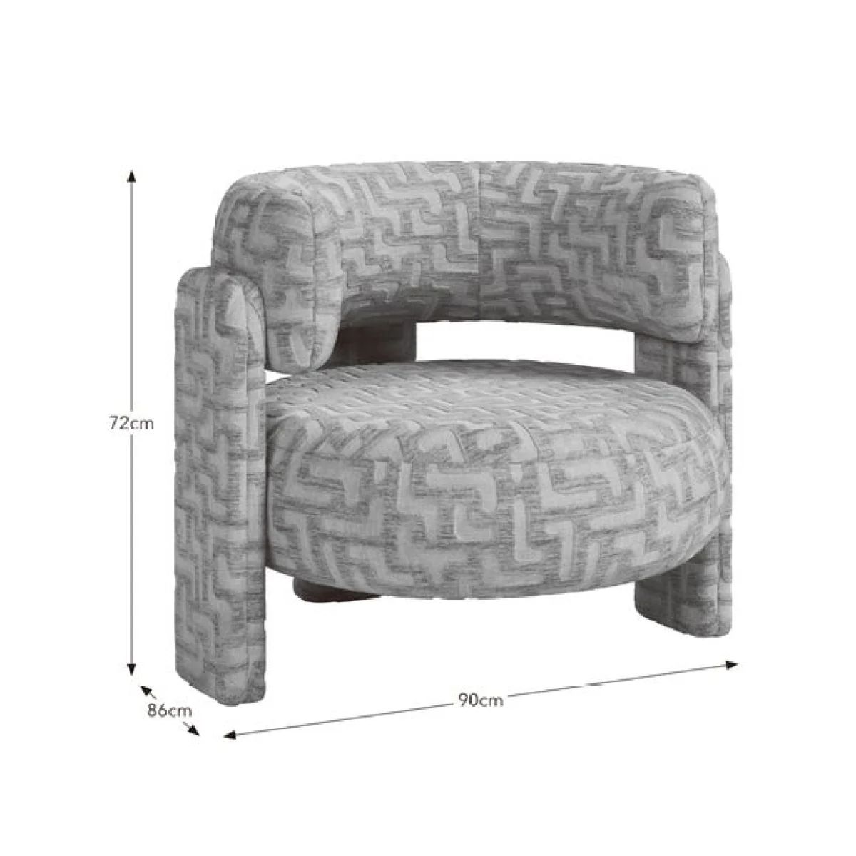 Hailey Chunky Aztec Chenille Accent Chair – image 9
