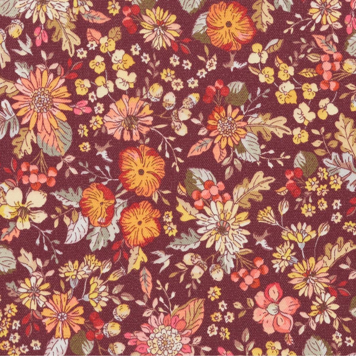 Elsie Ditsy Floral Print Woven Accent Chair Red – image 7