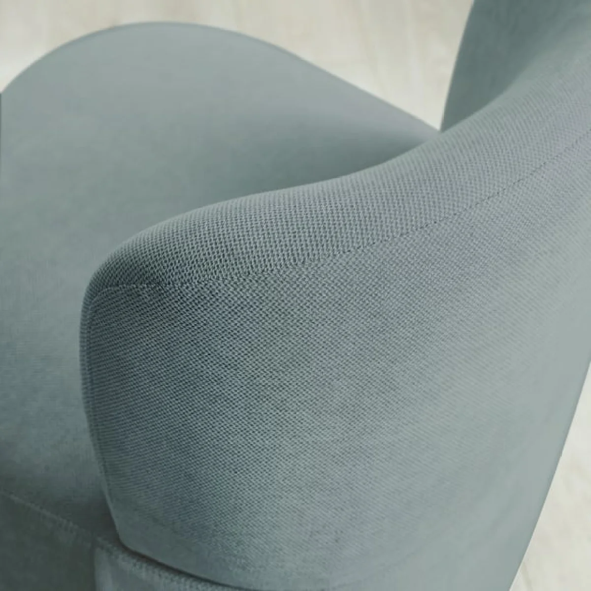 Return - Lunetta Chenille Armless Accent Chair, Riviera Blue – image 4