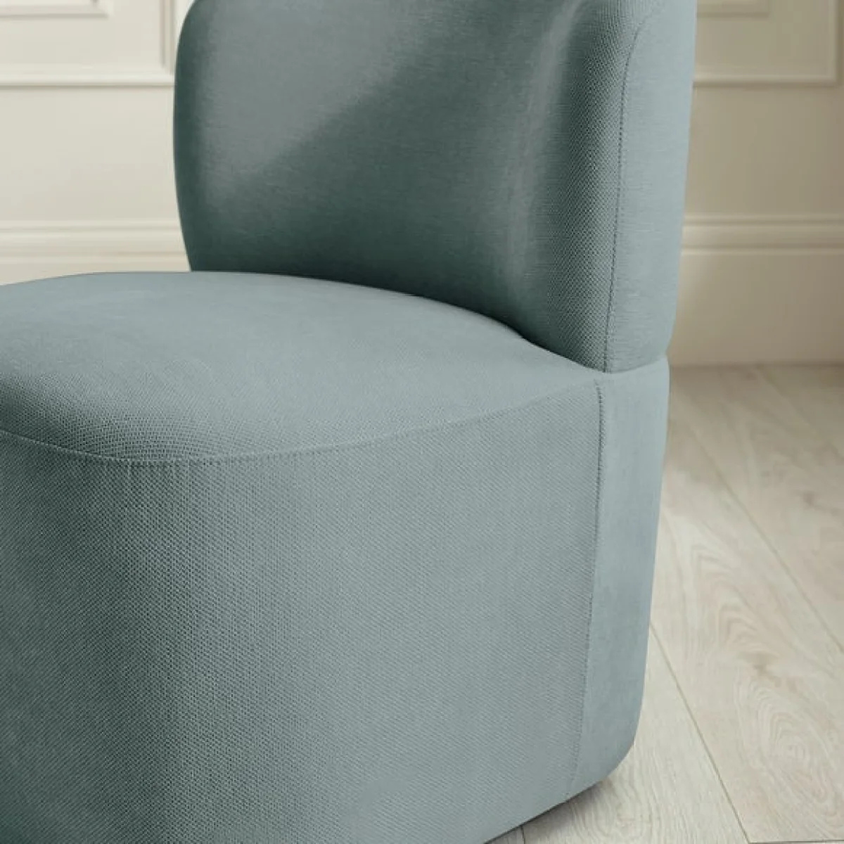 Return - Lunetta Chenille Armless Accent Chair, Riviera Blue – image 5