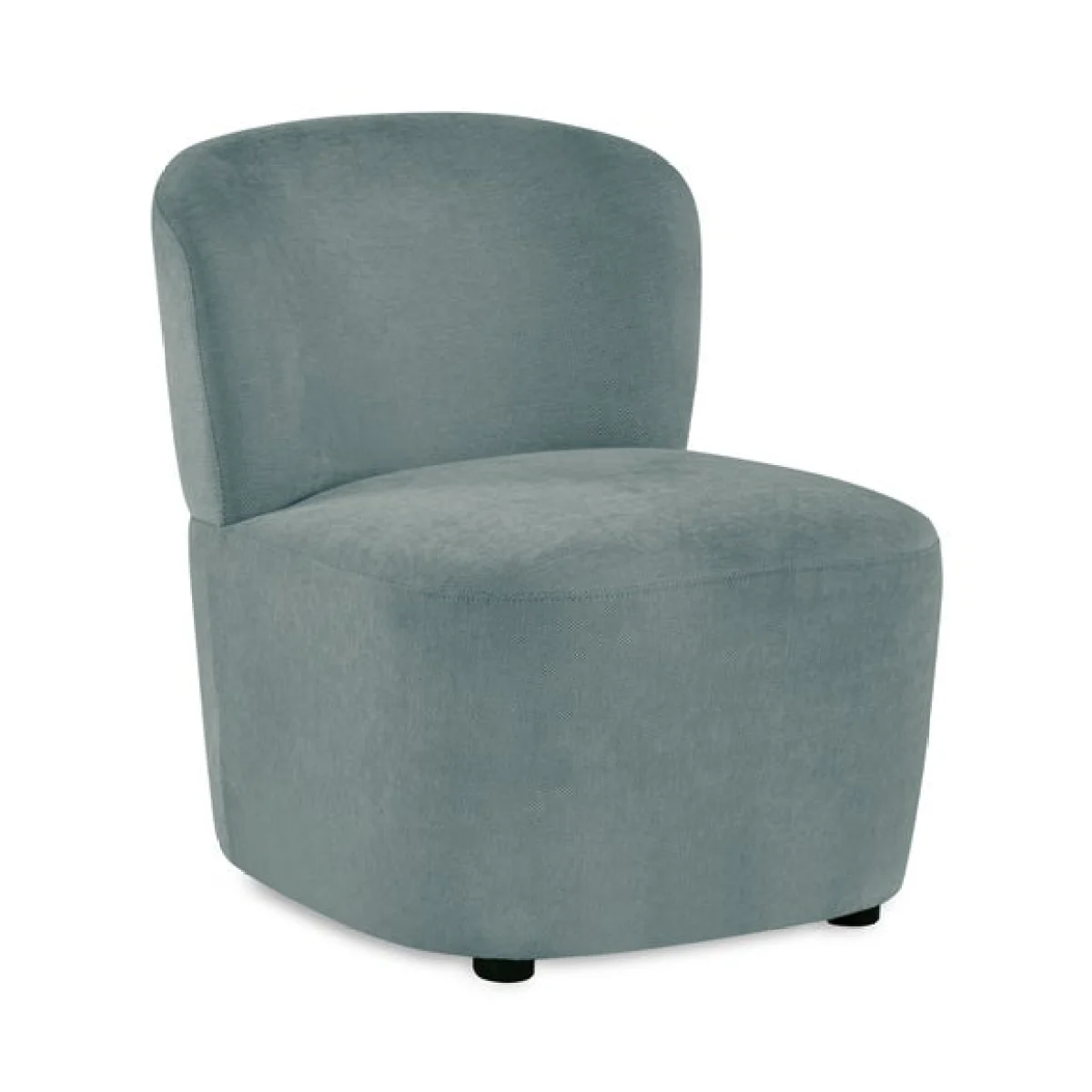 Return - Lunetta Chenille Armless Accent Chair, Riviera Blue – image 6
