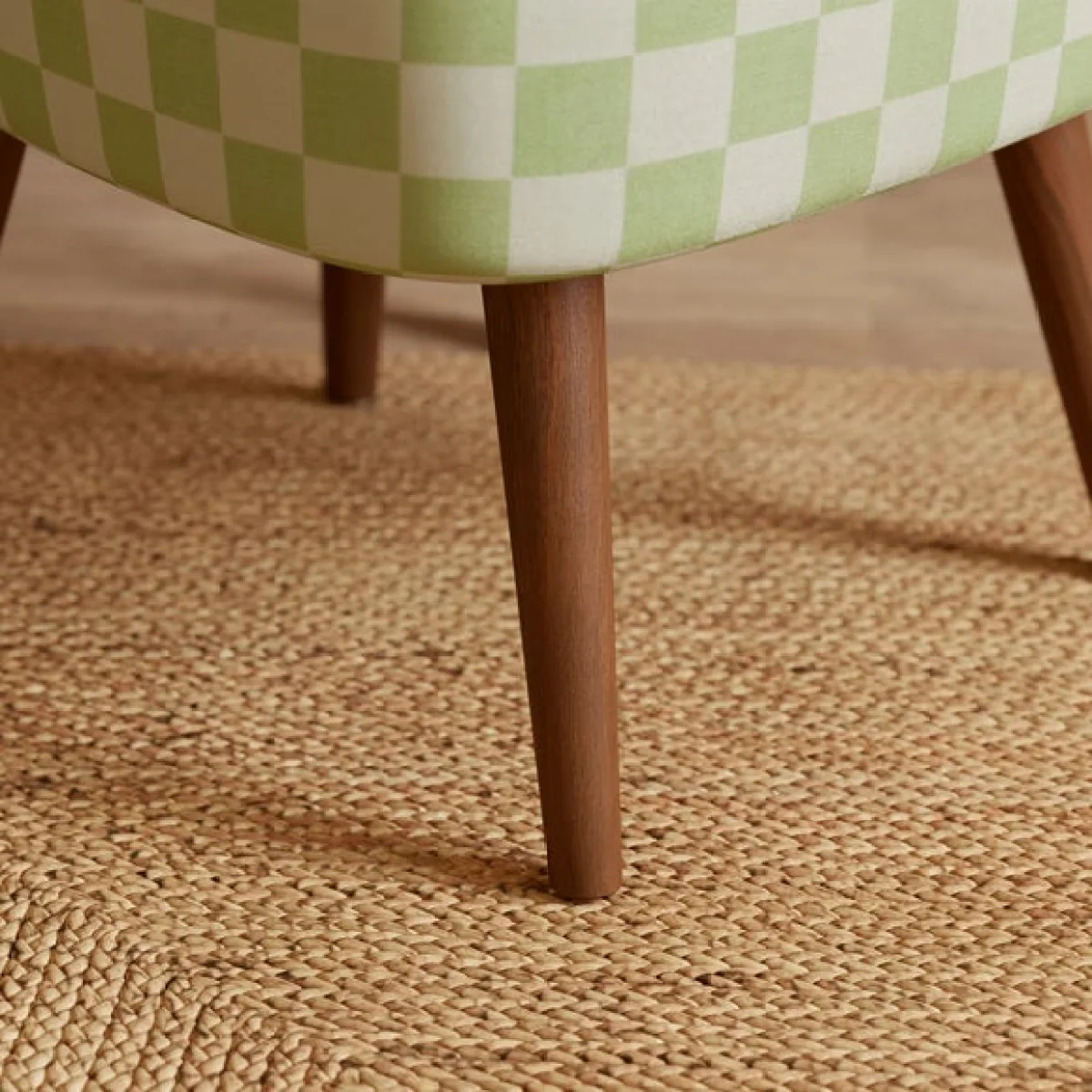 Colette Checkerboard Textured Weave Accent Chair – image 5