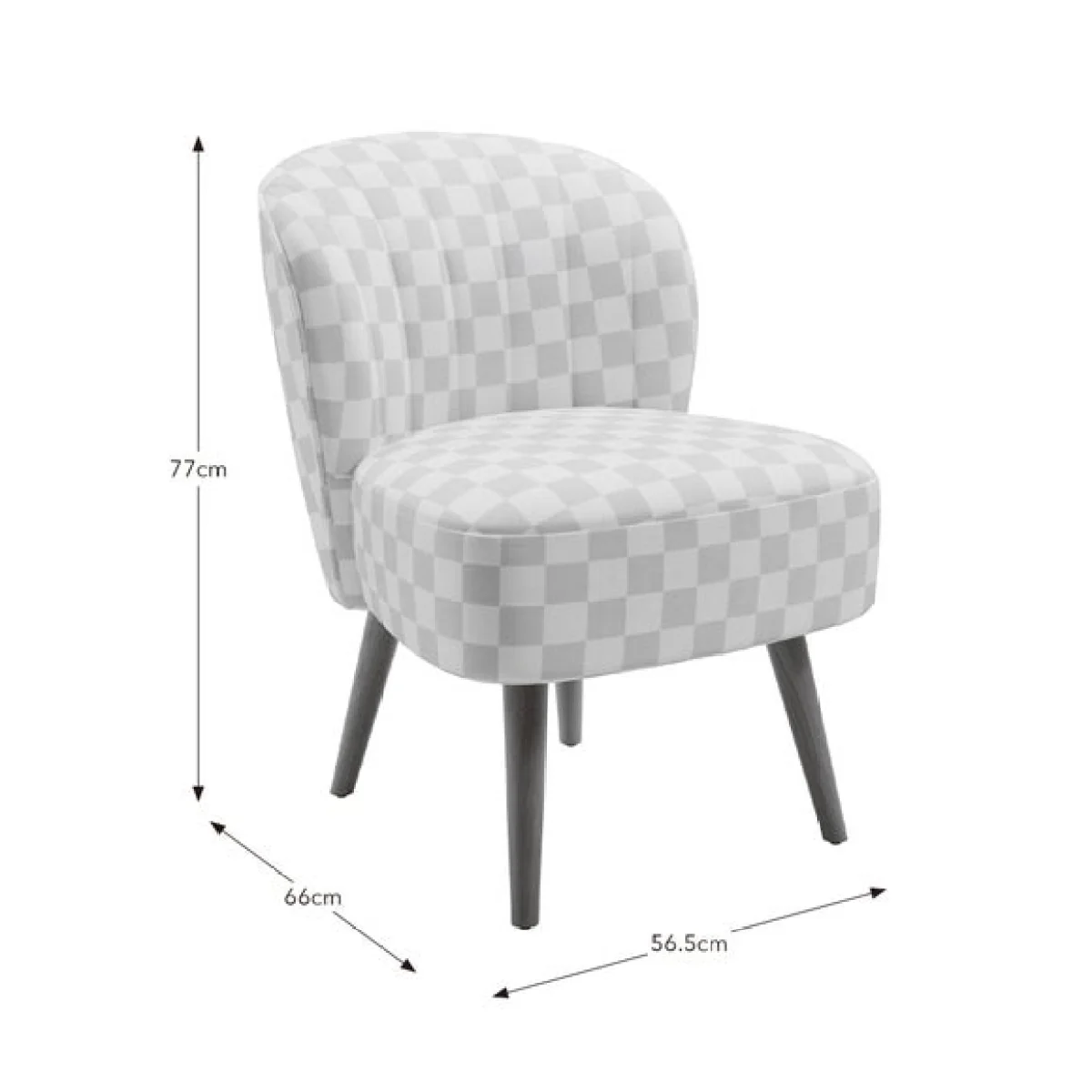 Colette Checkerboard Textured Weave Accent Chair – image 9