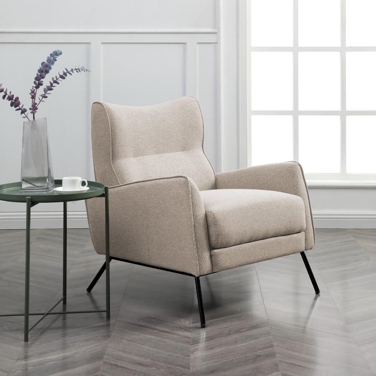 Clara Linen Effect Accent Chair Clara Natural – image 2