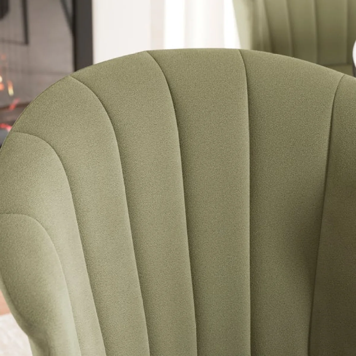 Kendall Dining Chair with Black Legs, Velvet – image 3