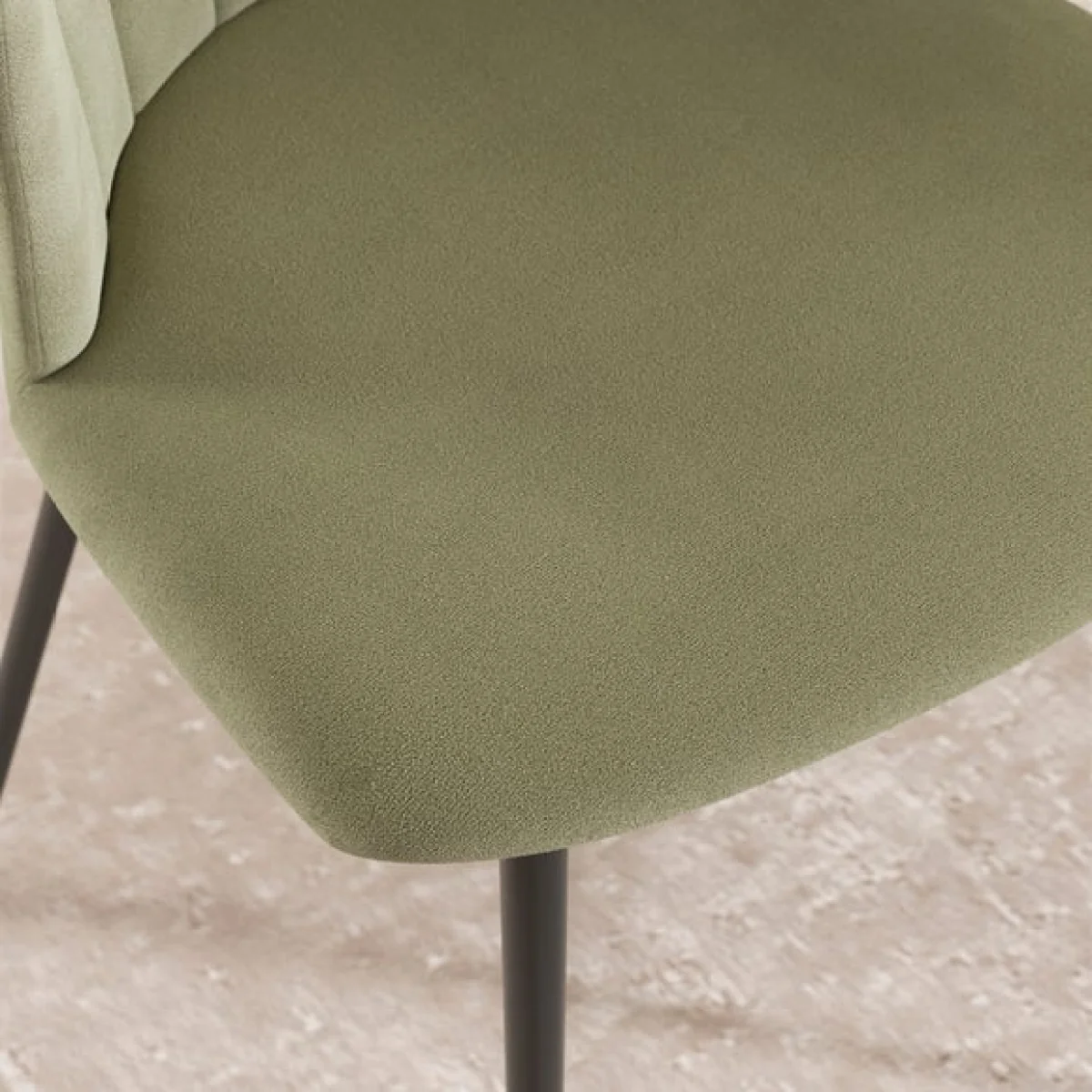 Kendall Dining Chair with Black Legs, Velvet – image 4