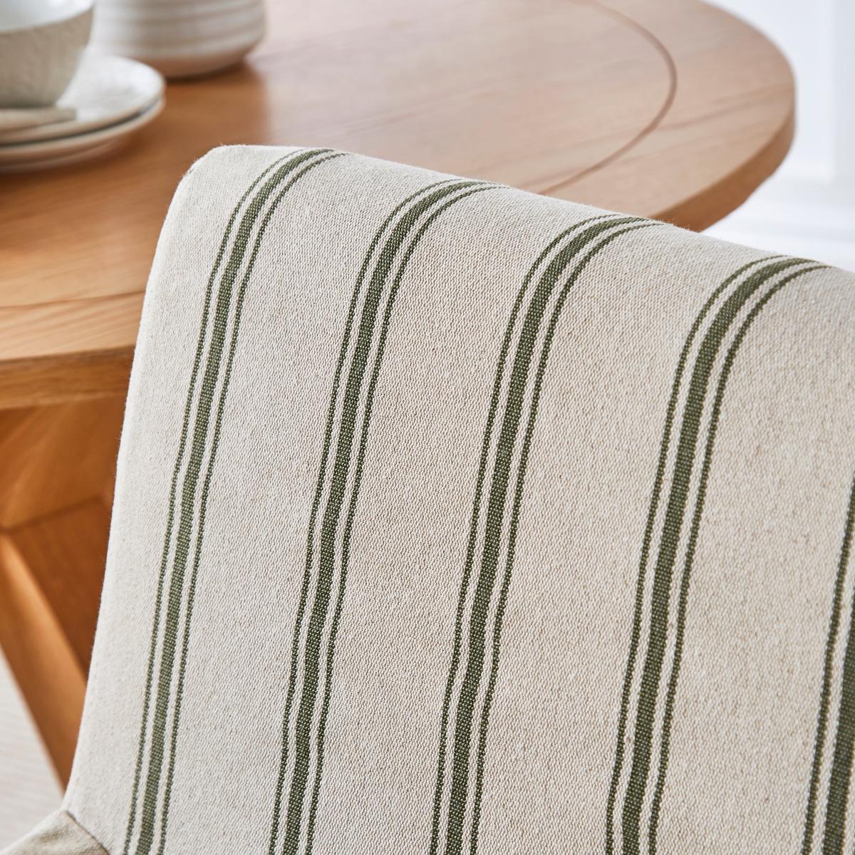 Lewin Carver Loose Cover Dining Chair, Striped – image 3