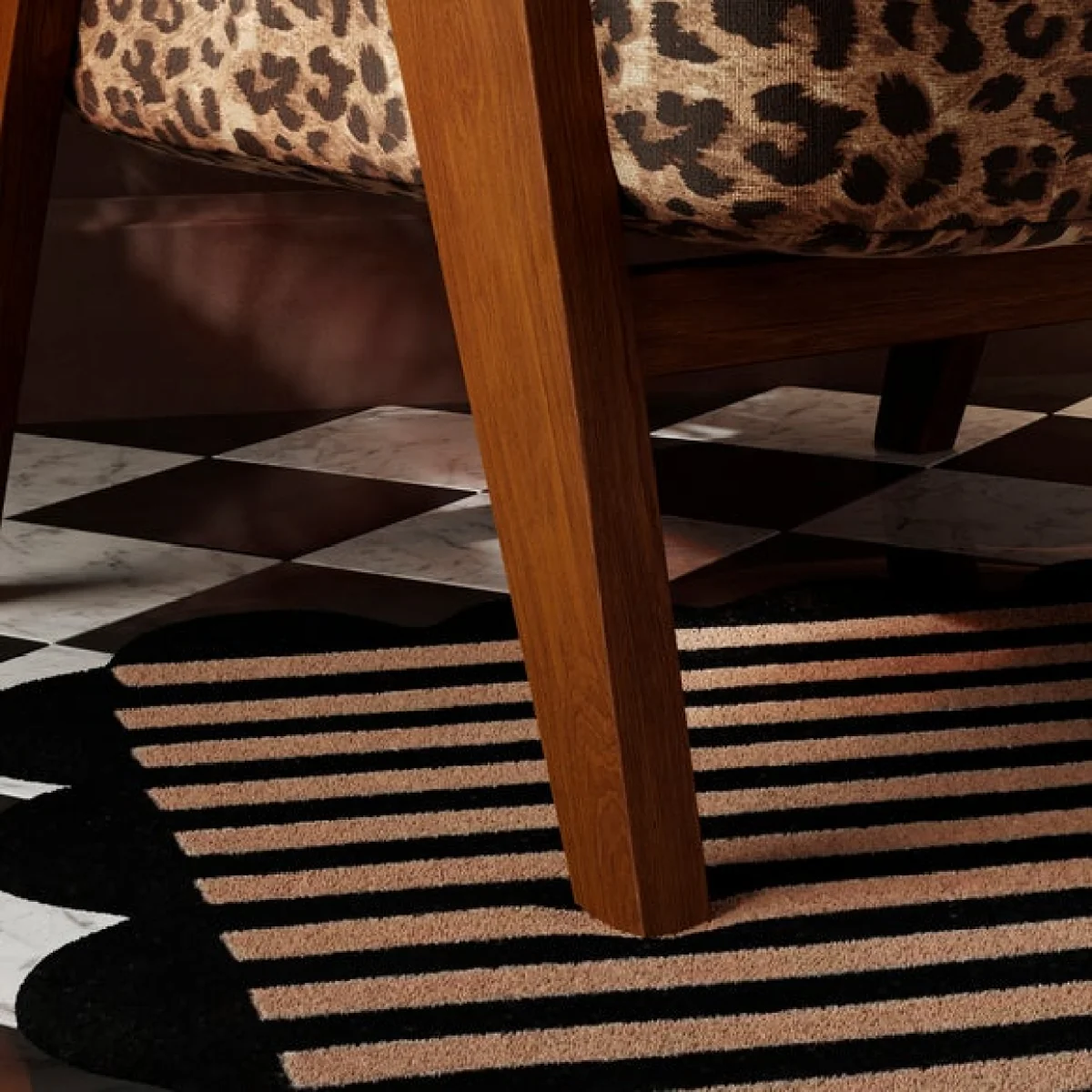 Brynn Leopard Print Velvet Accent Chair – image 5