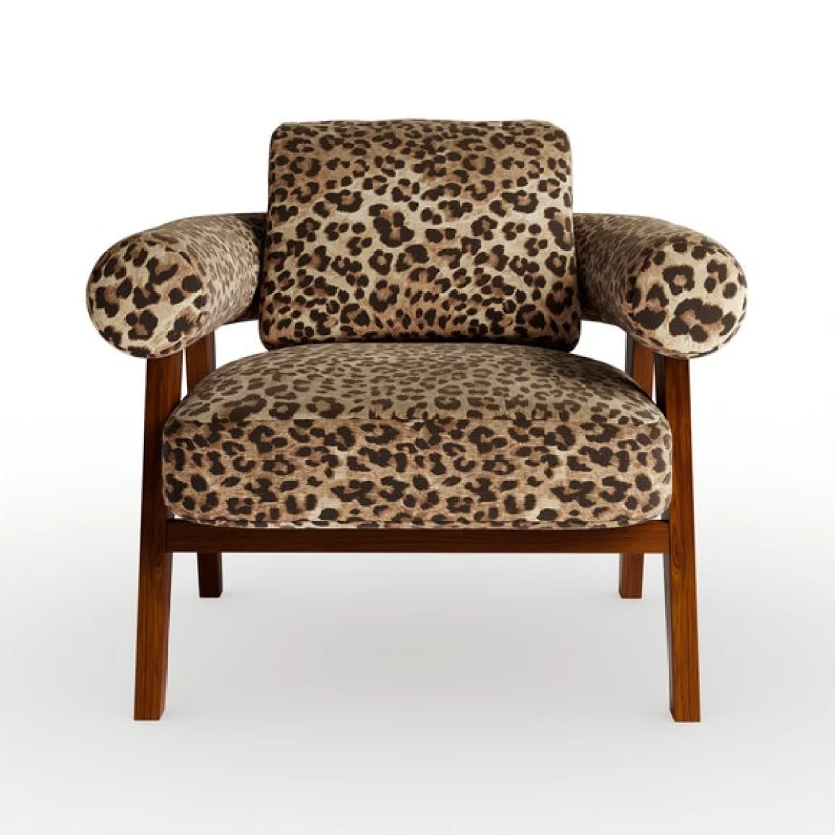 Brynn Leopard Print Velvet Accent Chair – image 7
