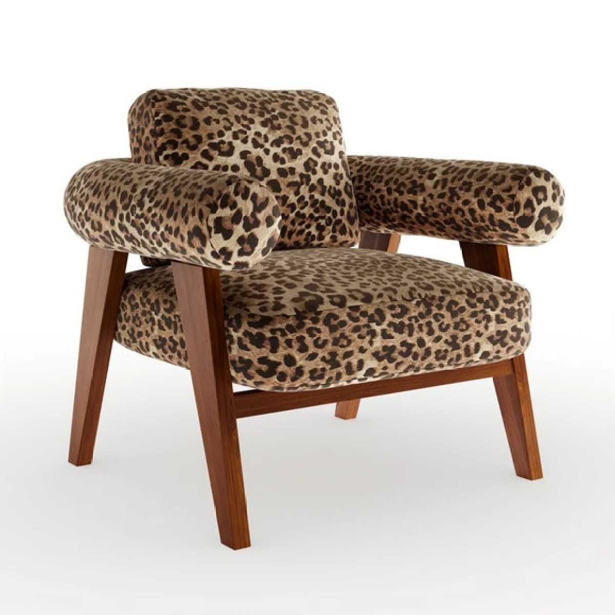 Brynn Leopard Print Velvet Accent Chair – image 8
