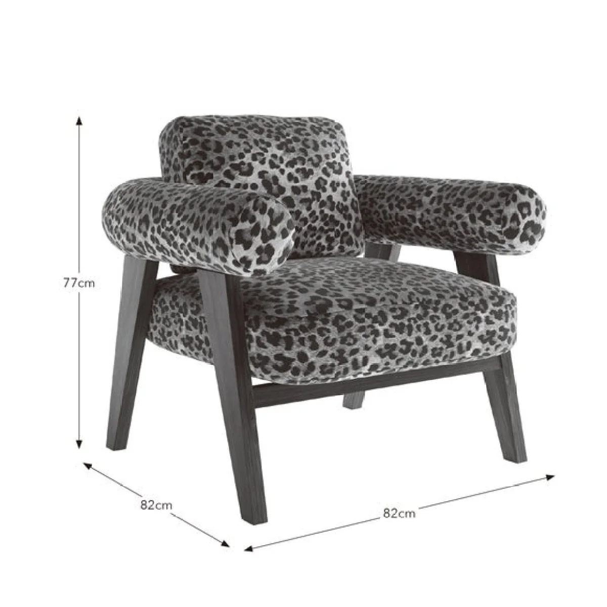 Brynn Leopard Print Velvet Accent Chair – image 9