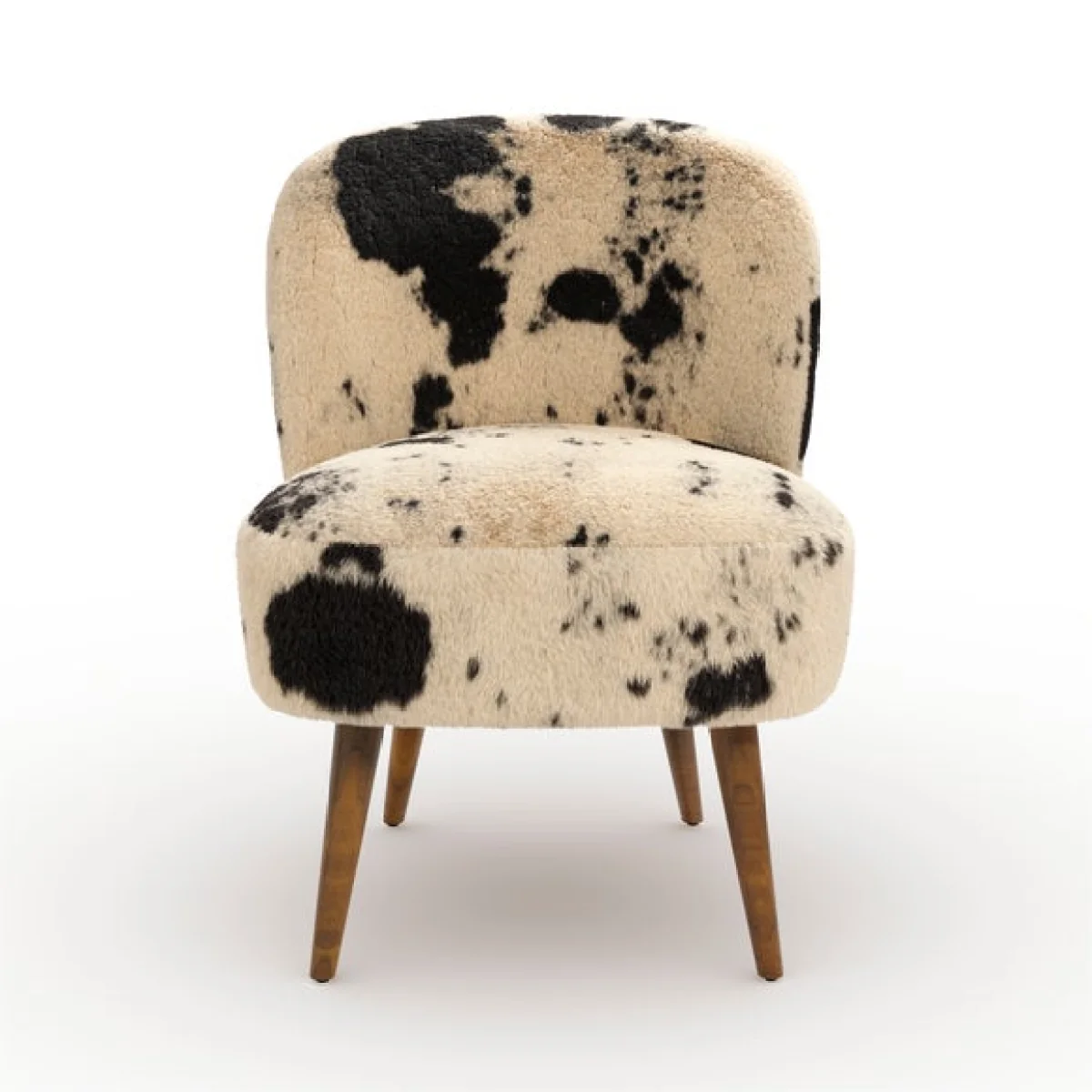 Elsie Cow Print Faux Fur Cocktail Chair – image 7