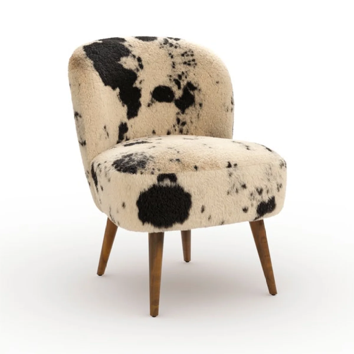 Elsie Cow Print Faux Fur Cocktail Chair – image 8