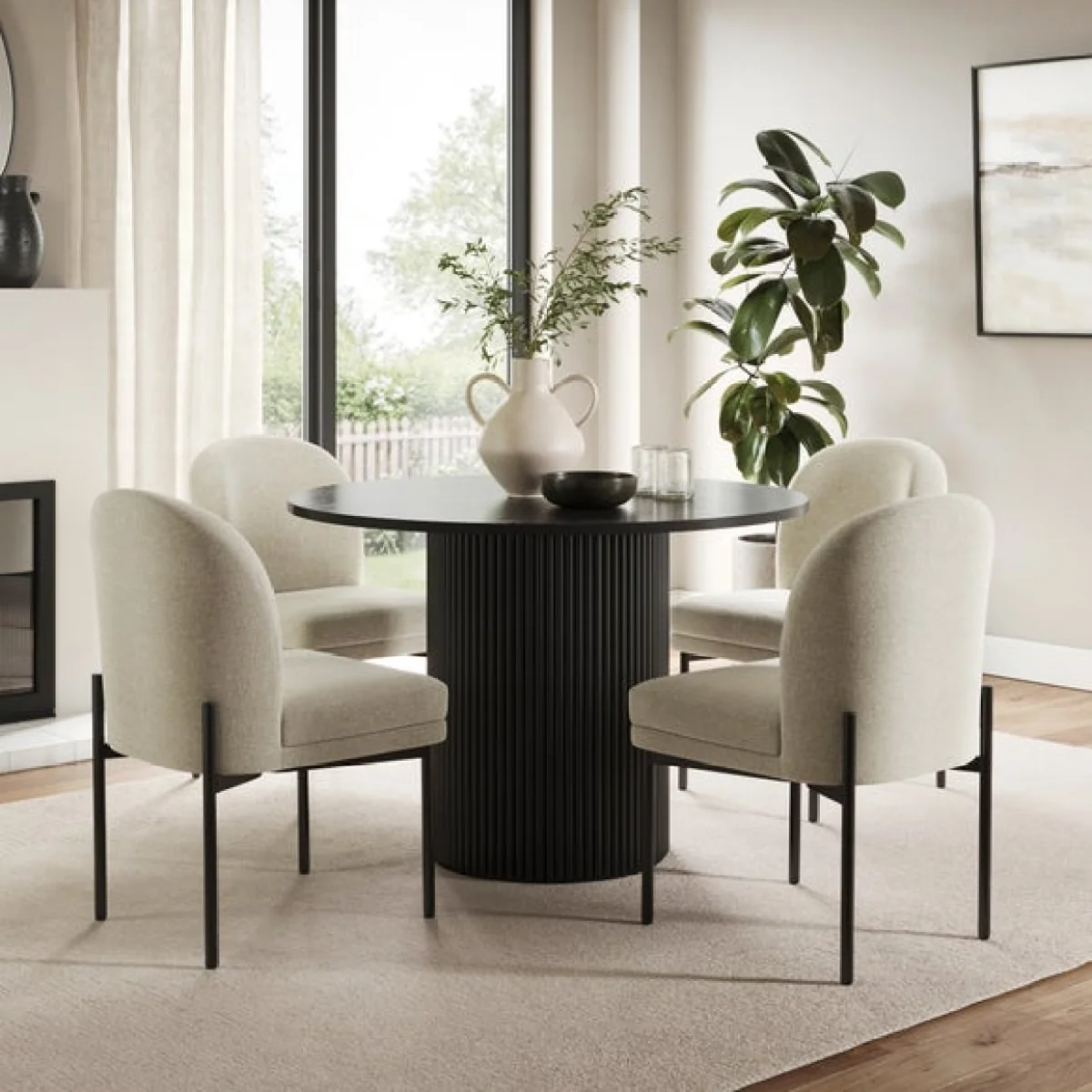 Carey Double Upholstered Dining Chair, Fabric – image 2