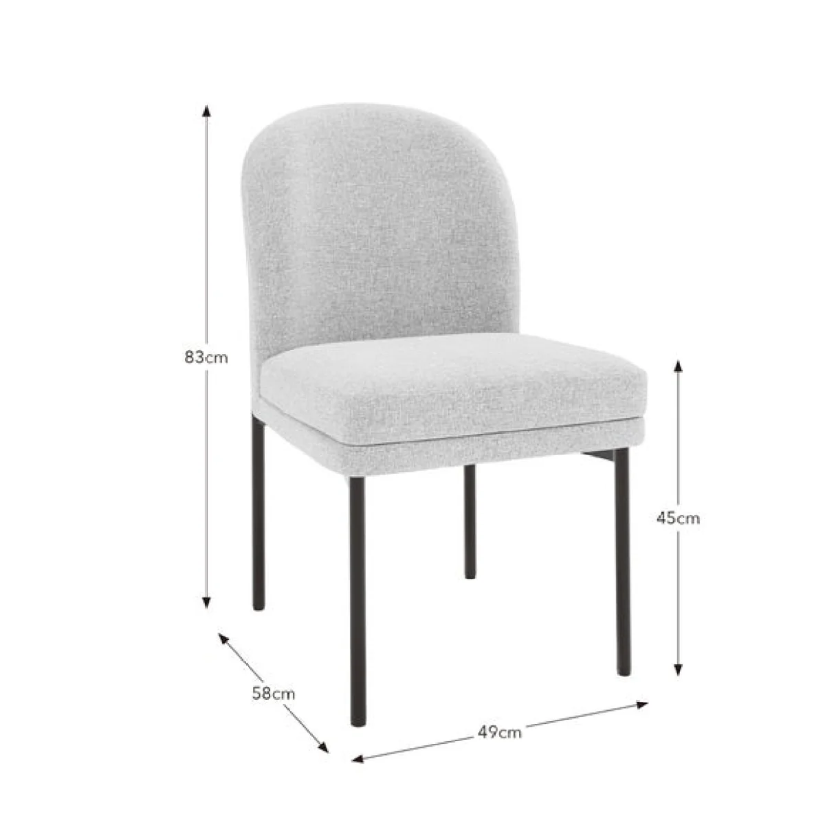Carey Double Upholstered Dining Chair, Fabric – image 8