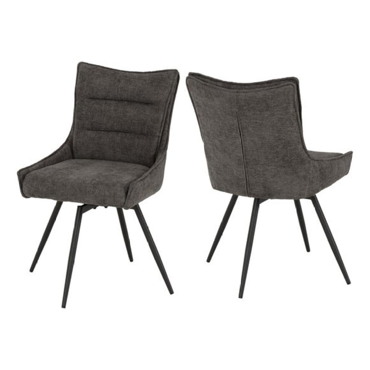 Lewis Set of 2 Swivel Dining Chairs, Fabric – image 2